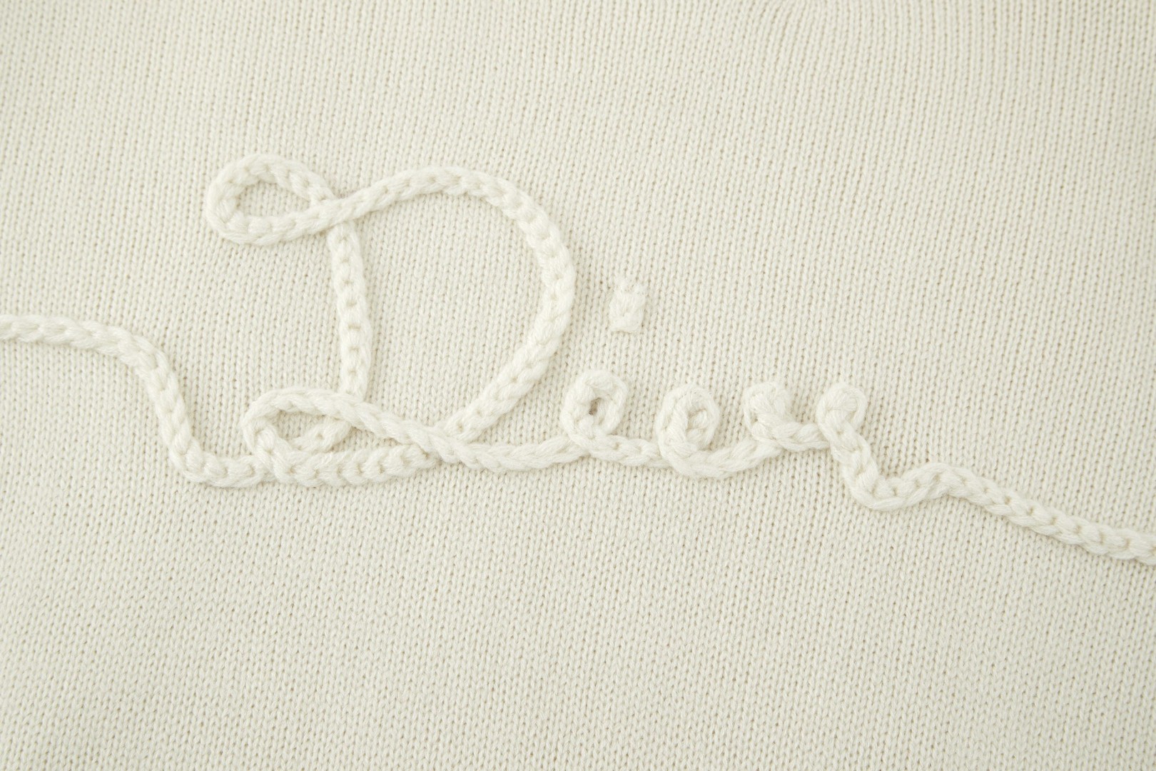 DIOR 迪奥 麻绳标识毛衣 针织衫 外套 长袖 白色 黑色 B0 613M627A2027-C080