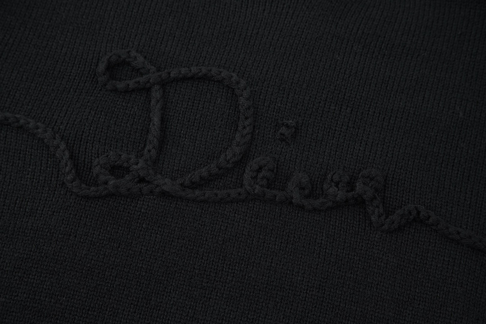 DIOR 迪奥 麻绳标识毛衣 针织衫 外套 长袖 白色 黑色 B0 613M627A2027-C080
