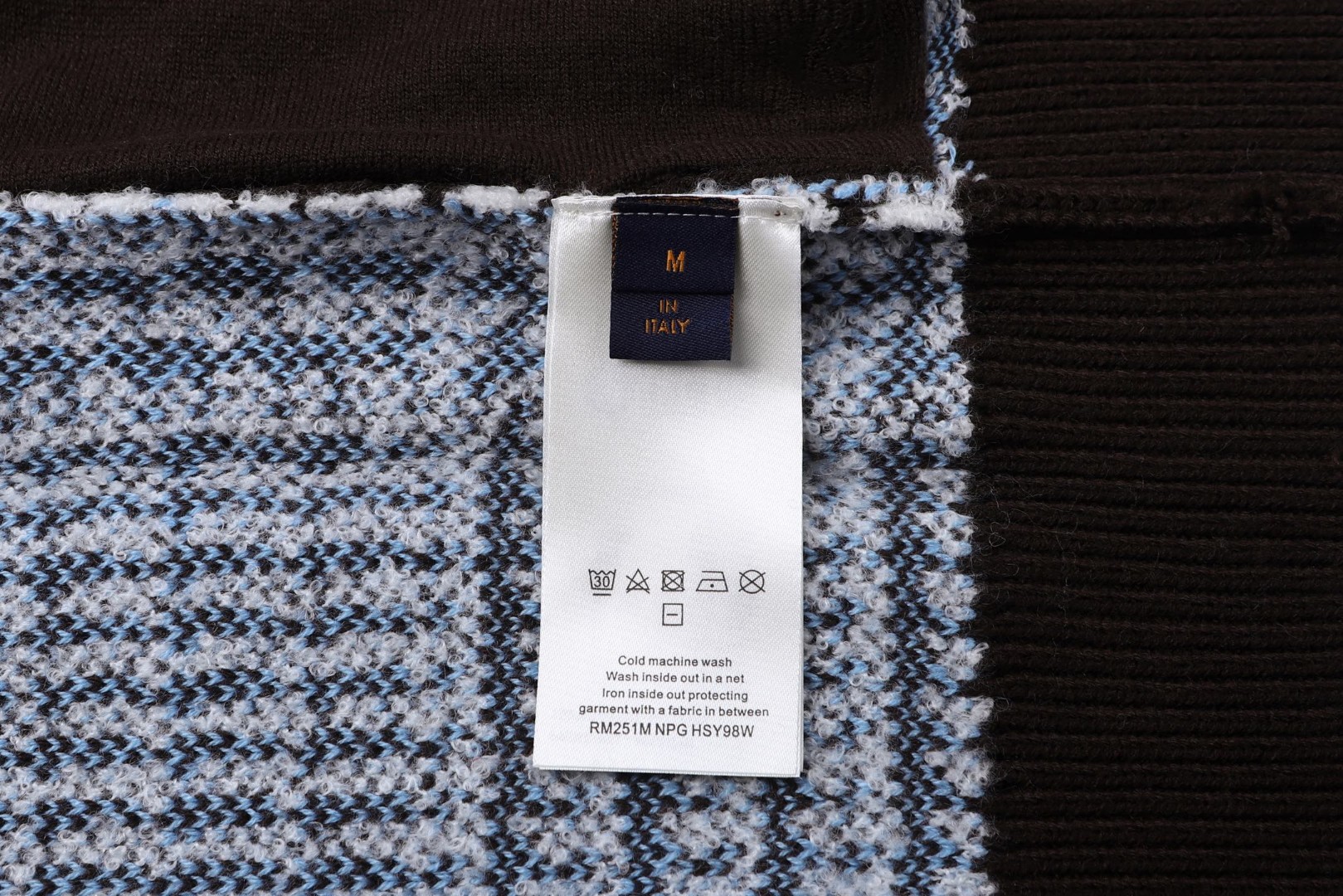 LOUIS VUITTON 路易威登 千鸟格纹V领开衫 针织衫 毛衣 外套 C0 1AJBSP