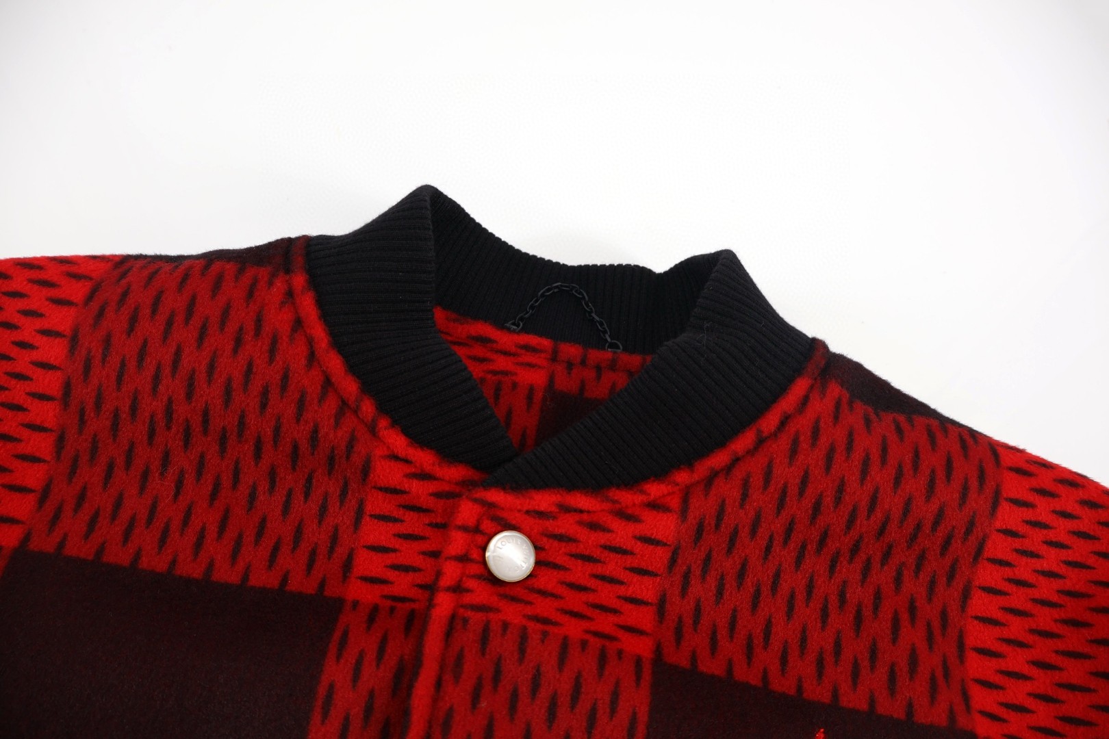 LOUIS VUITTON 路易威登 棋盘格拼接棒球服外套 夹克 红色 C5 1AFXGO