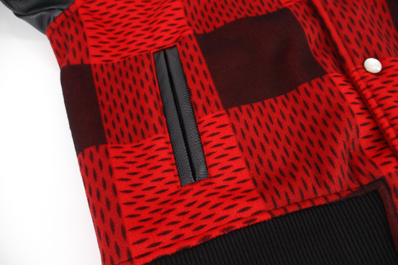 LOUIS VUITTON 路易威登 棋盘格拼接棒球服外套 夹克 红色 C5 1AFXGO