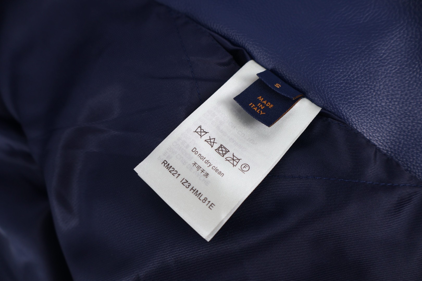 LOUIS VUITTON 路易威登 花卉字母羊羔毛拼皮棒球服外套 夹克 蓝色 C5 1ABOCU