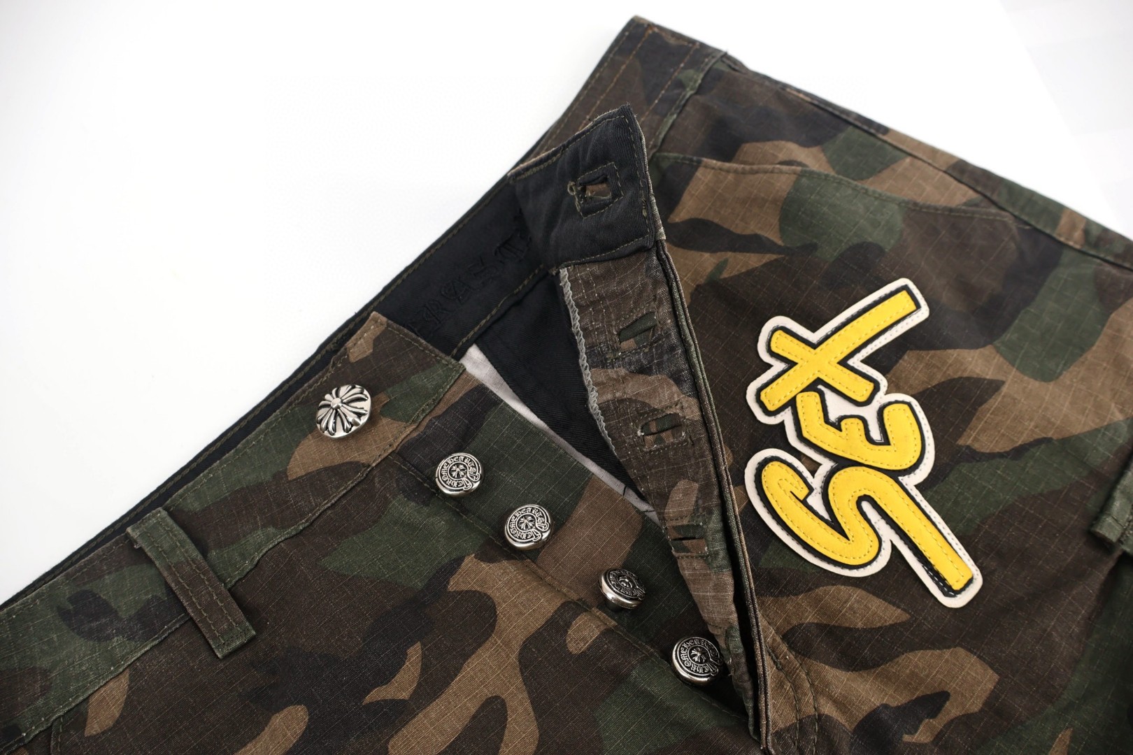 Chrome Hearts 克罗心 迷彩贴皮工装裤 长裤 裤子 C0