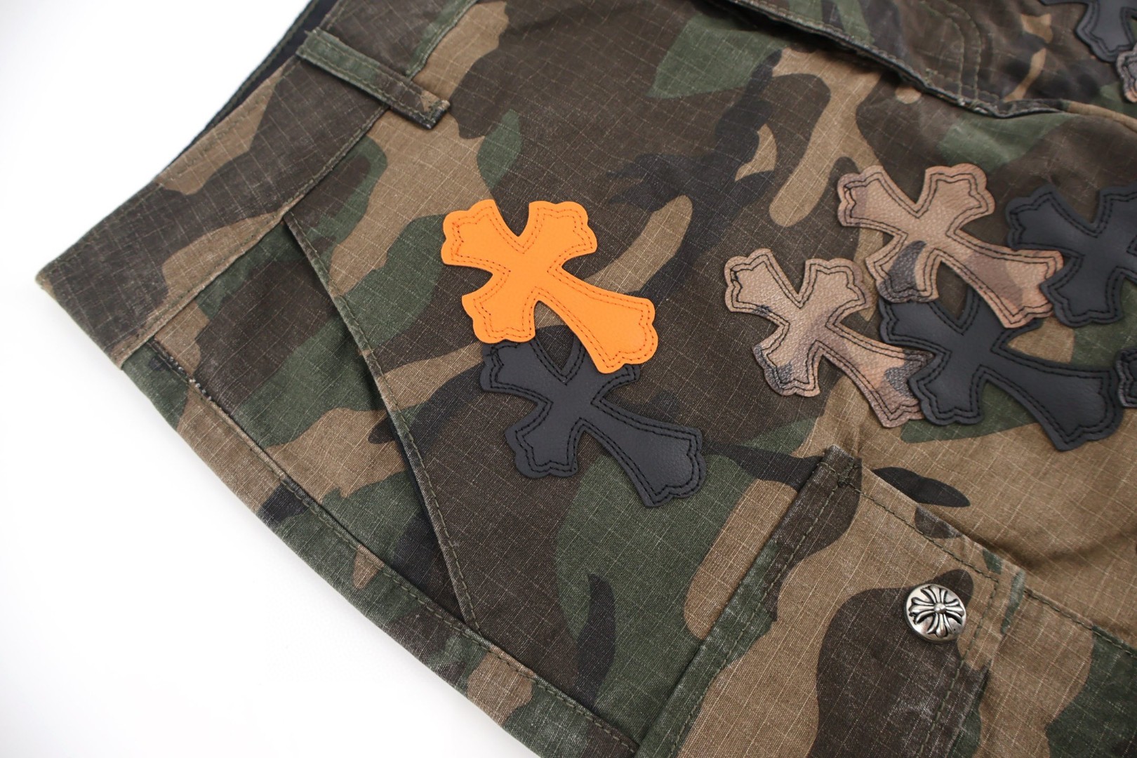 Chrome Hearts 克罗心 迷彩贴皮工装裤 长裤 裤子 C0