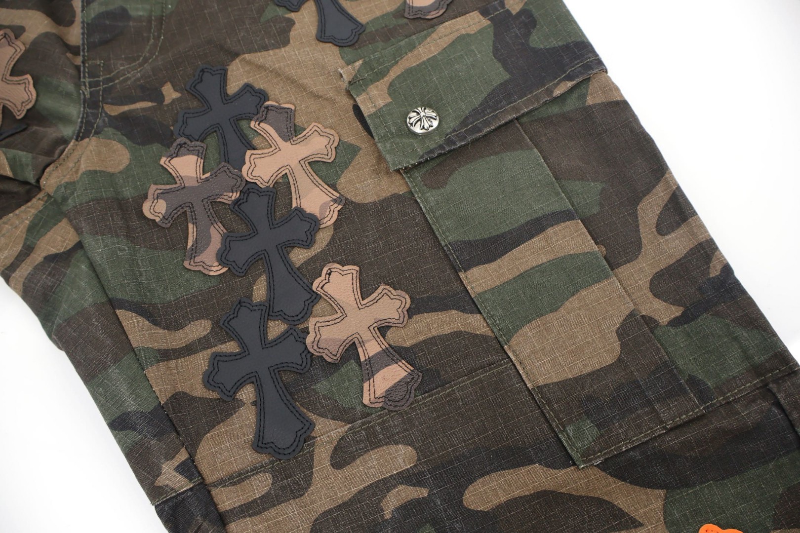 Chrome Hearts 克罗心 迷彩贴皮工装裤 长裤 裤子 C0