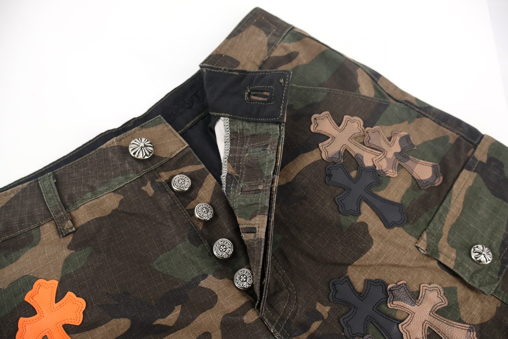 Chrome Hearts 克罗心 迷彩贴皮工装裤 长裤 裤子 C0