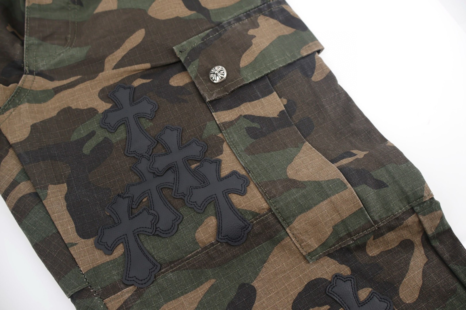 Chrome Hearts 克罗心 迷彩贴皮工装裤 长裤 裤子 C0