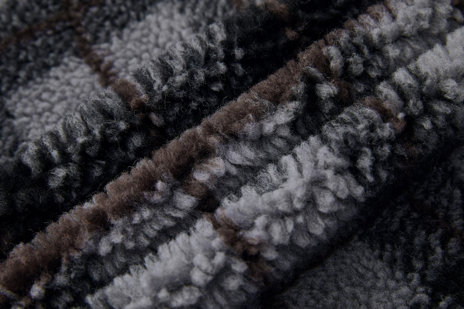 MIU MIU 缪缪 泰迪羊羔绒格子刺绣拉链外套 夹克 长袖 灰色 C0 MJL042-18ZQ-F0BD9-S-OOO