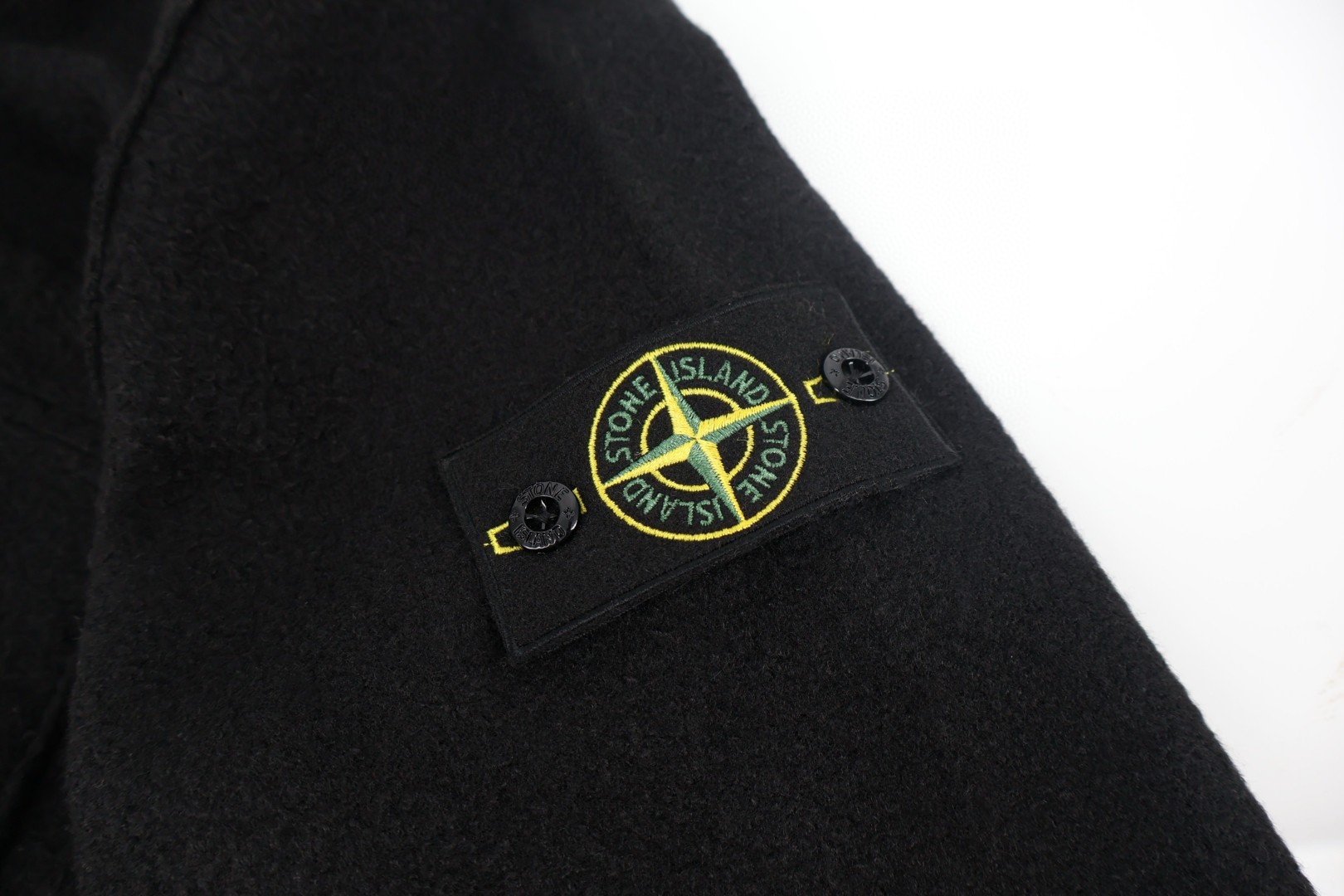 STONE ISLAND 石头岛 单排扣羊毛呢衬衫外套 夹克 长袖 黑色 C5 K2S155100058S0IN1-V0029