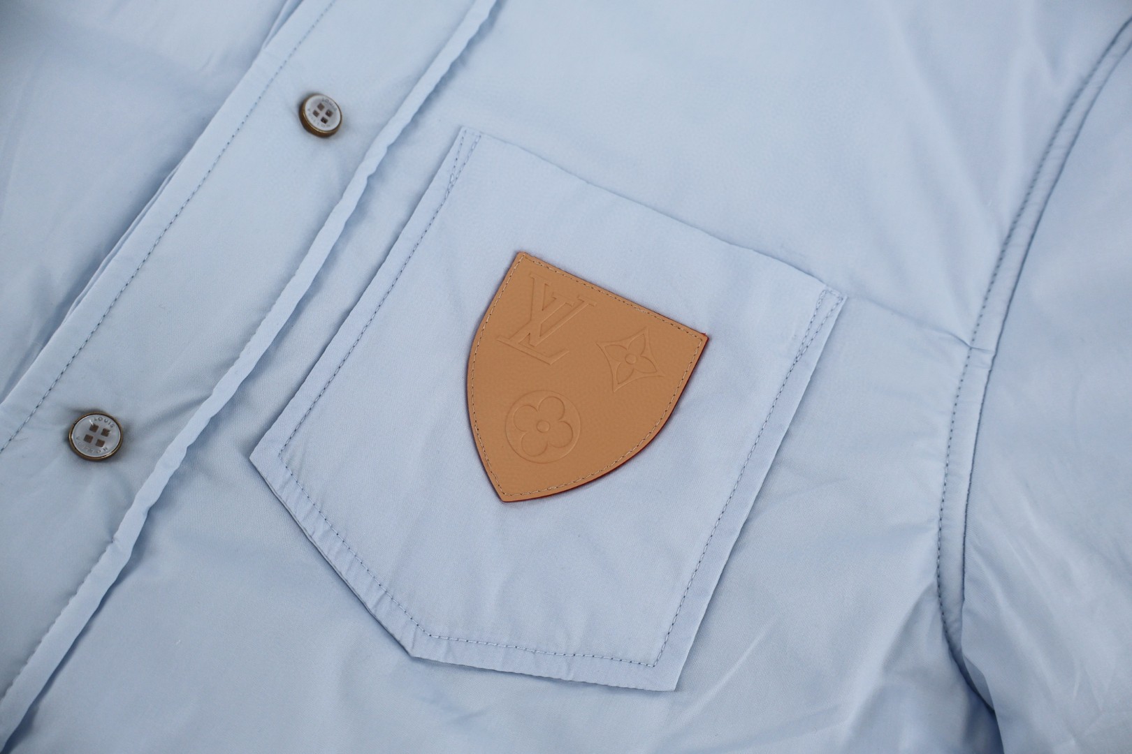 LOUIS VUITTON 路易威登 双面穿轻量棉服衬衫 夹克 外套 长袖 蓝色 C0 1AJBEV