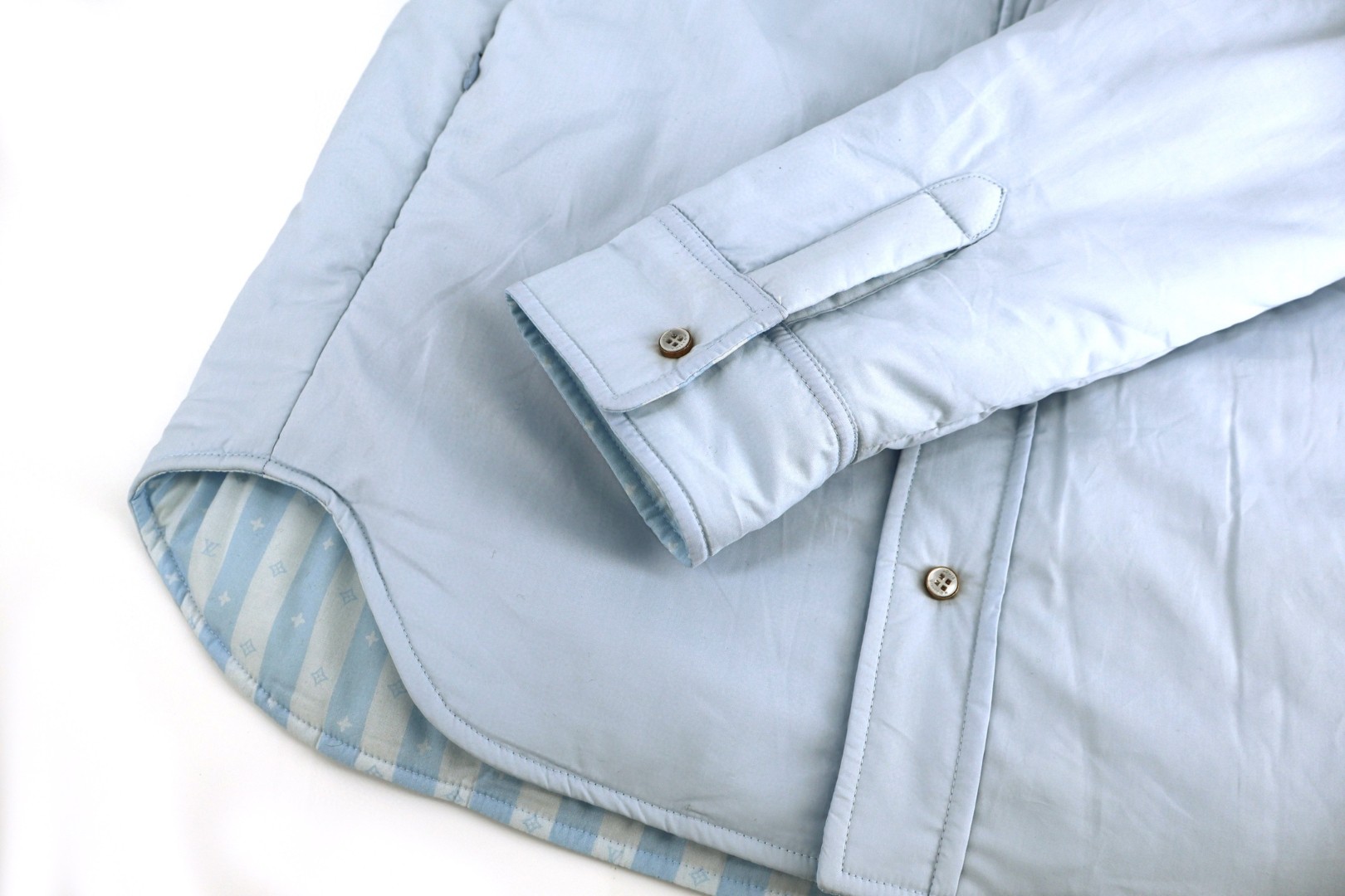 LOUIS VUITTON 路易威登 双面穿轻量棉服衬衫 夹克 外套 长袖 蓝色 C0 1AJBEV