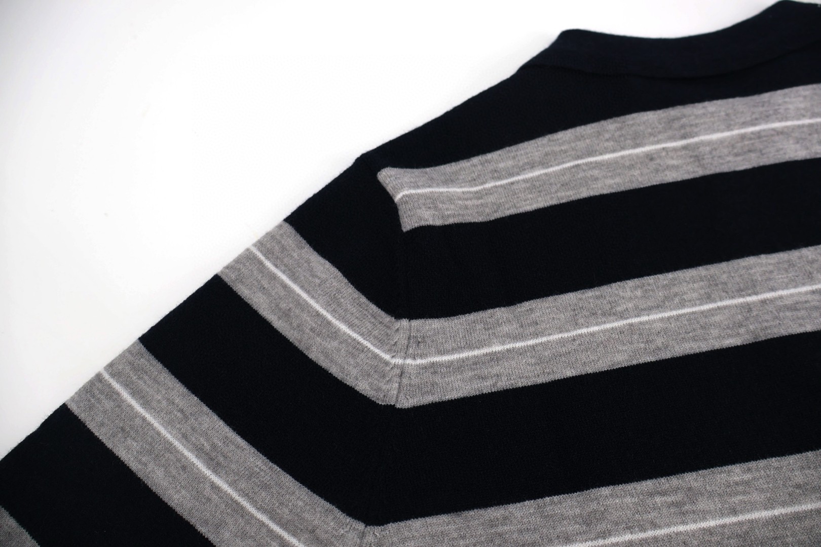 MIU MIU 缪缪 条纹半拉链针织Polo衫 毛衣 卫衣 外套 长袖 蓝色 B0 MML02H-181S-F0008-S-OOO