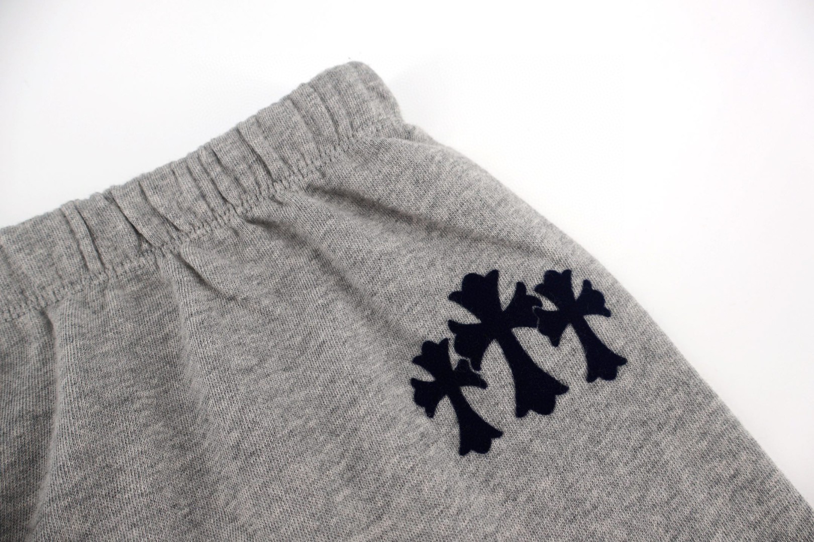 Chrome Hearts 克罗心 植绒十字架运动裤 休闲裤 长裤 裤子 灰色 B0