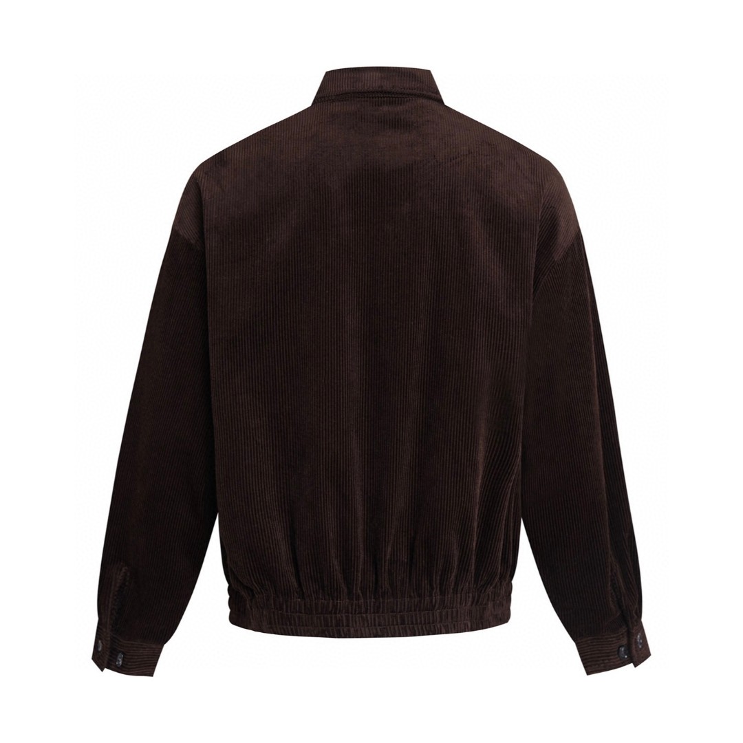 MIU MIU 缪缪 灯芯绒徽标夹克 外套 长袖 棕色 C0 ML855-S5P-F0040-S-2321