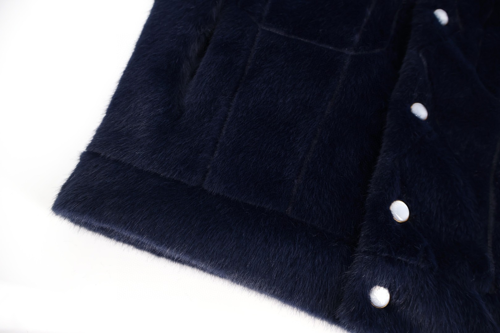 LOUIS VUITTON 路易威登 金标水貂毛皮草外套 夹克 藏蓝色 D0
