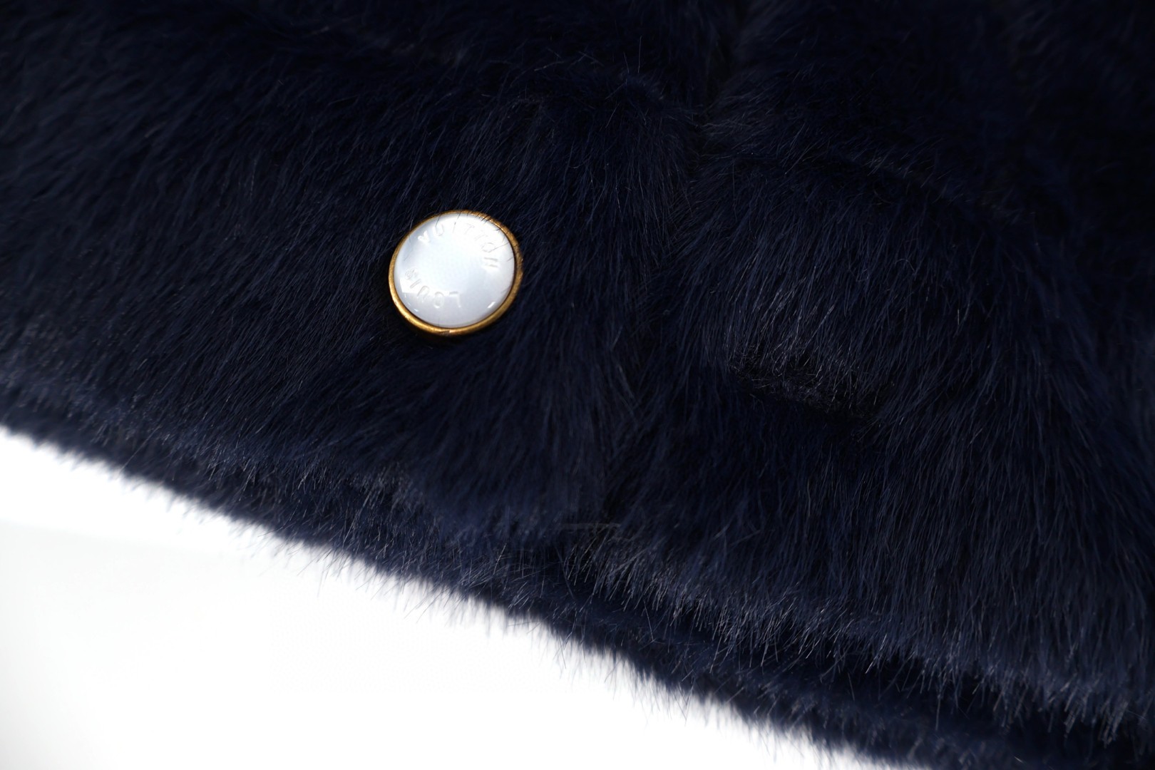 LOUIS VUITTON 路易威登 金标水貂毛皮草外套 夹克 藏蓝色 D0