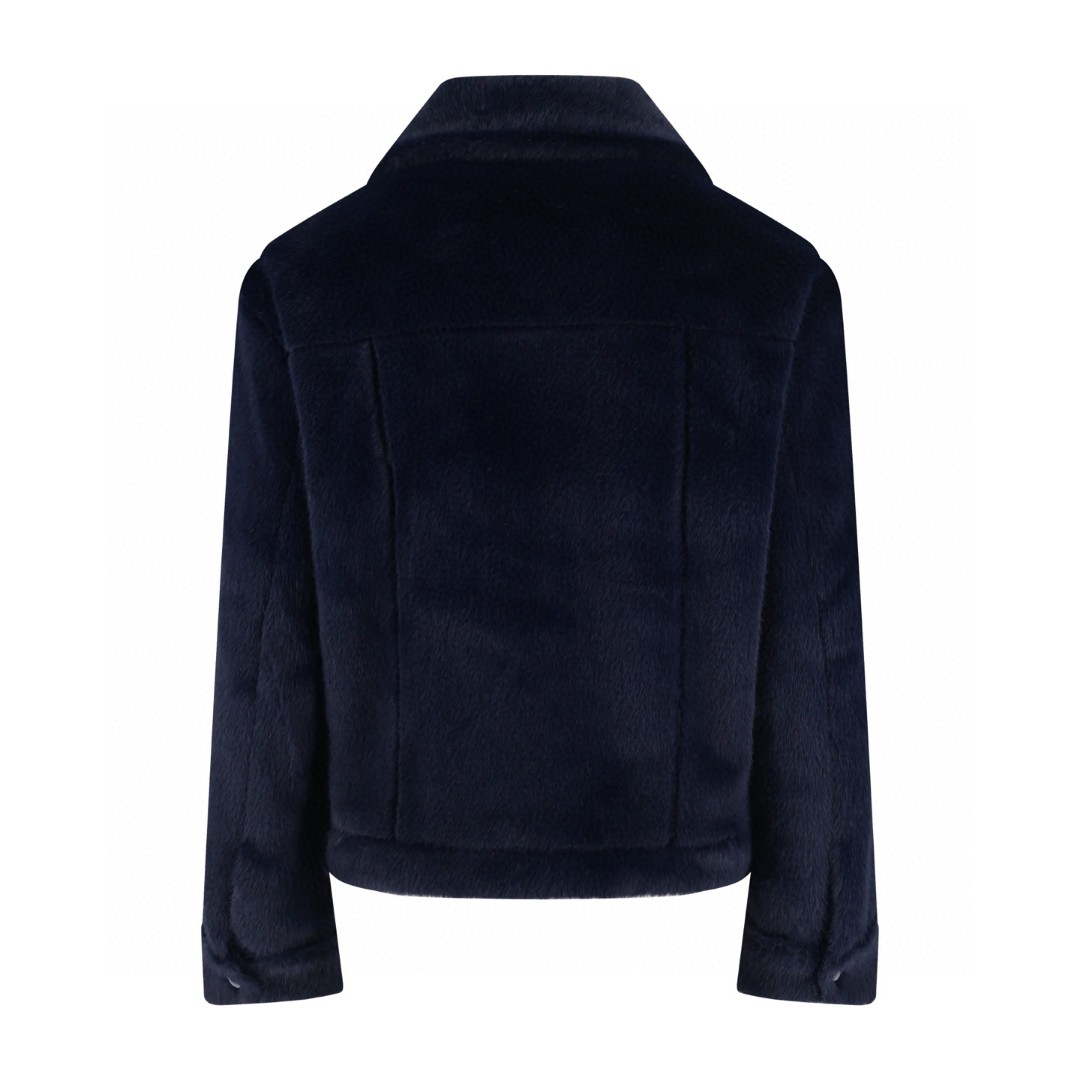 LOUIS VUITTON 路易威登 金标水貂毛皮草外套 夹克 藏蓝色 D0