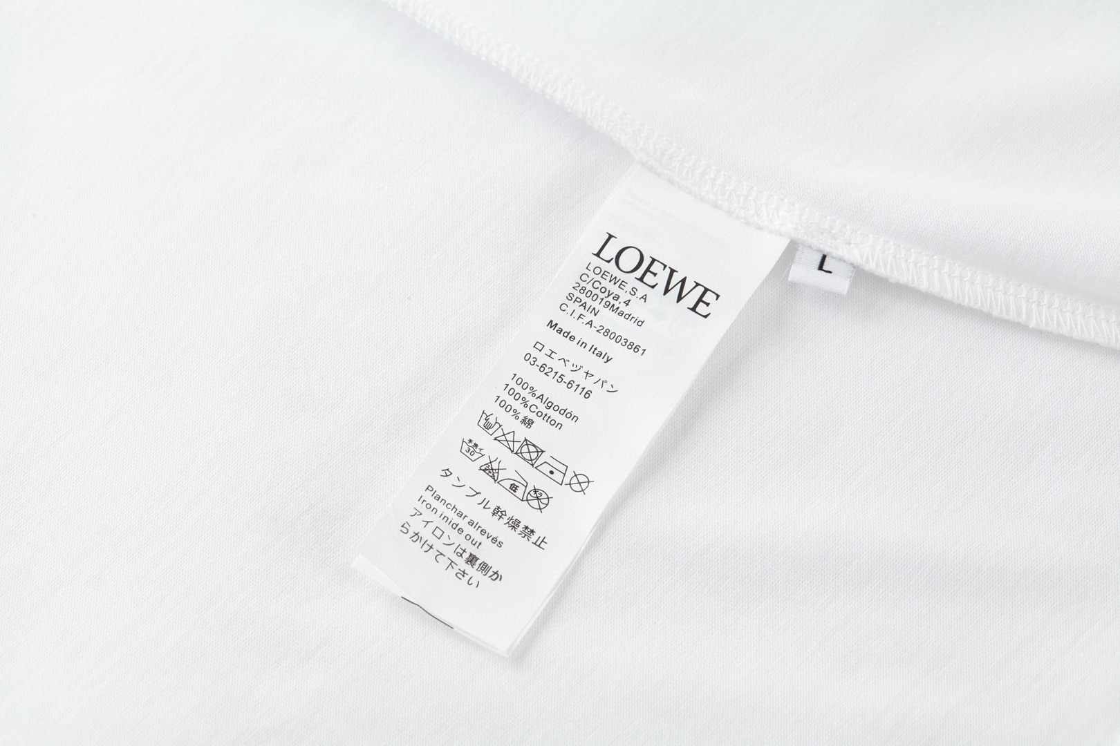 Loewe 罗意威 卡通刺绣标识 短袖 T恤 圆领 夏季 白色 A2 H526Y22XD2-2100