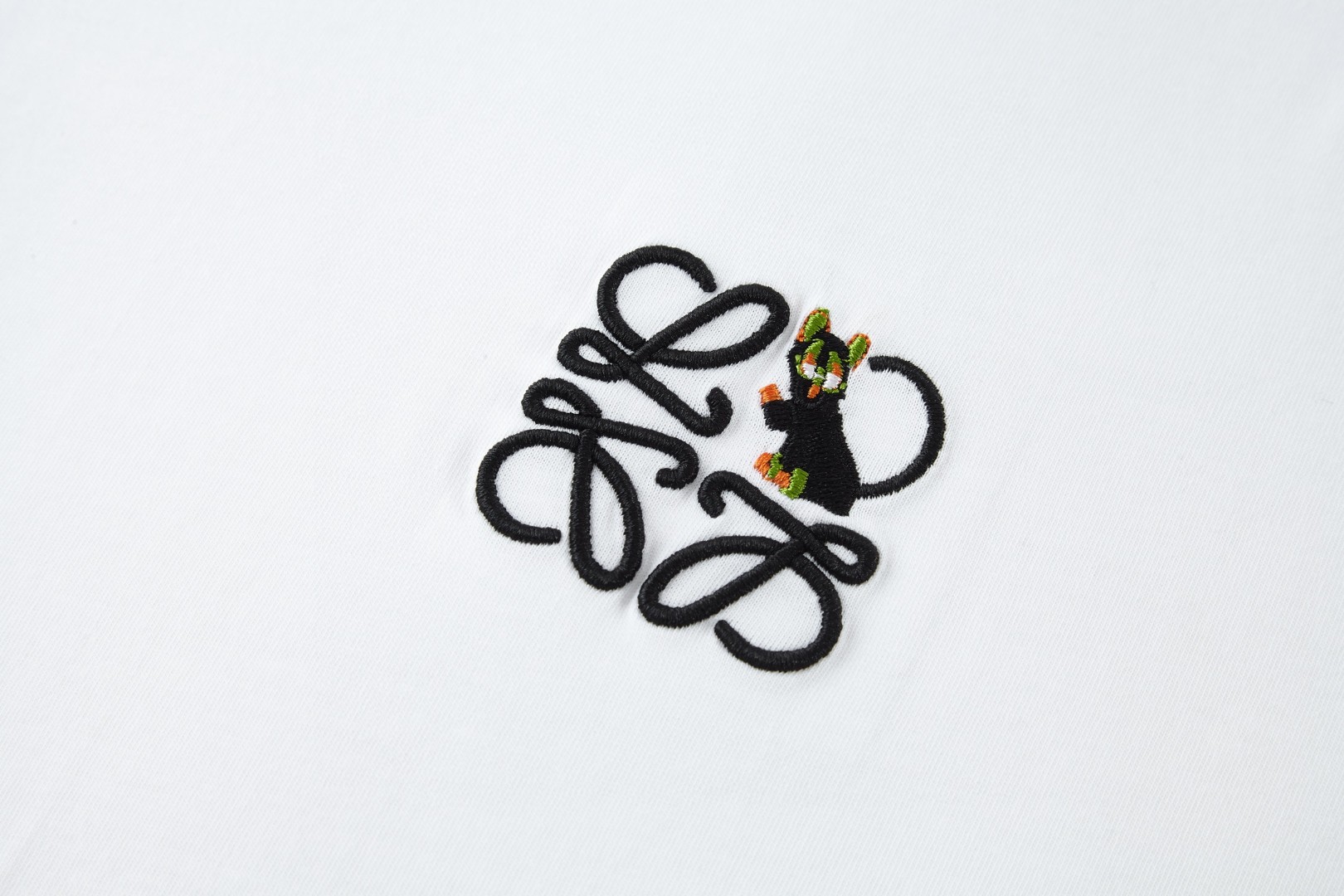 Loewe 罗意威 卡通刺绣标识 短袖 T恤 圆领 夏季 白色 A2 H526Y22XD2-2100