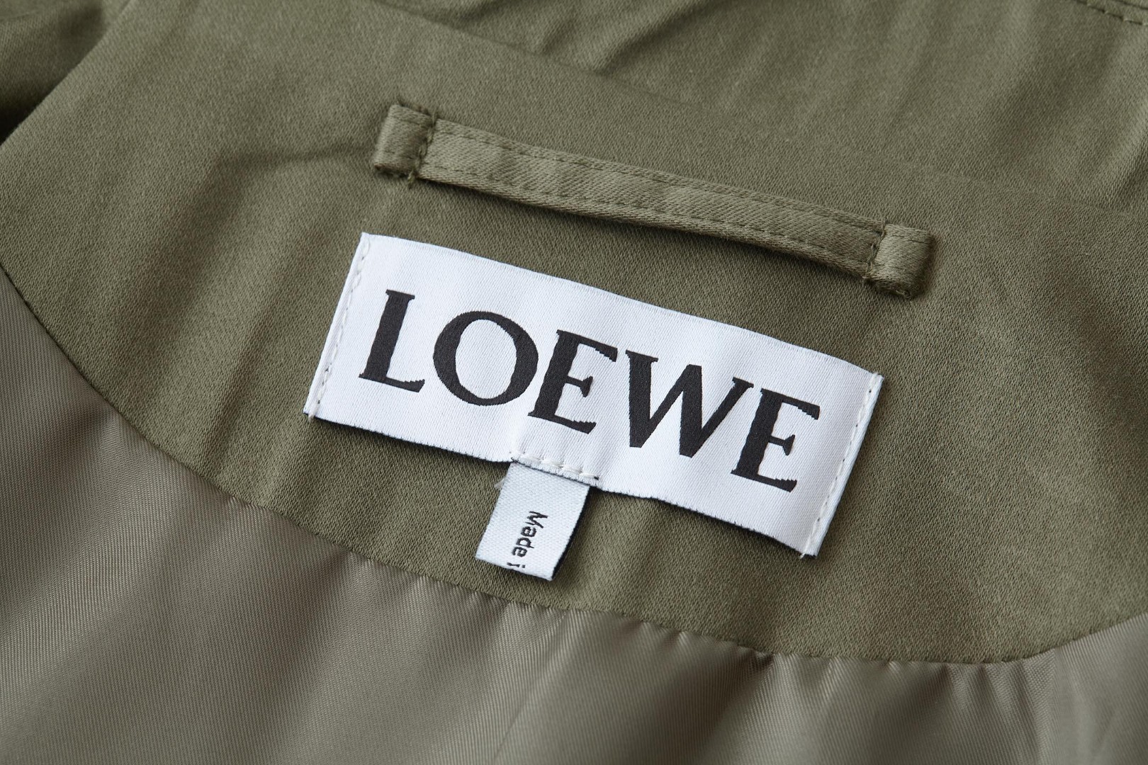 Loewe 罗意威 皮标松紧腰工装拉链外套 夹克 长袖 秋冬 绿色 C0 H526Y02L01-4160