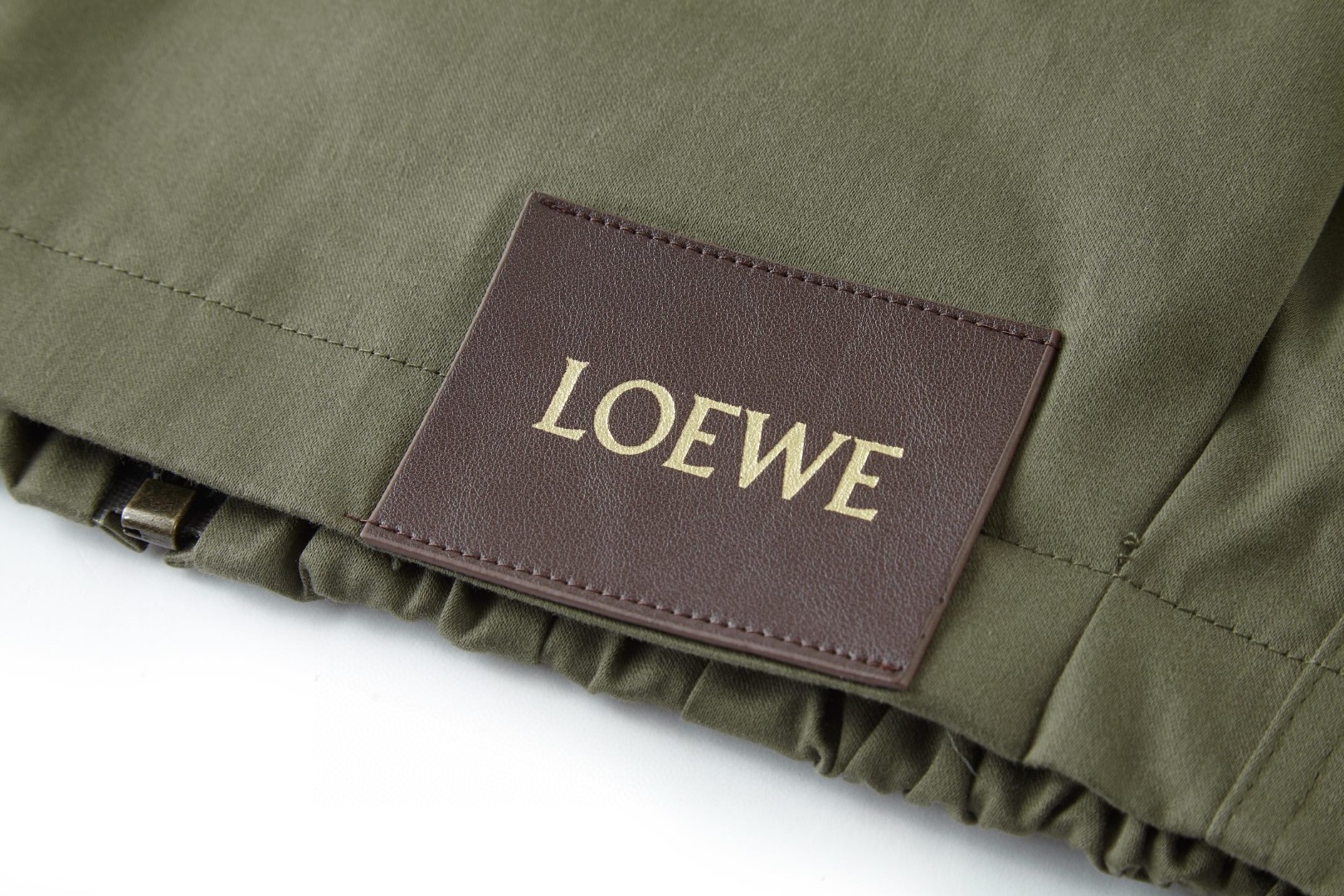 Loewe 罗意威 皮标松紧腰工装拉链外套 夹克 长袖 秋冬 绿色 C0 H526Y02L01-4160