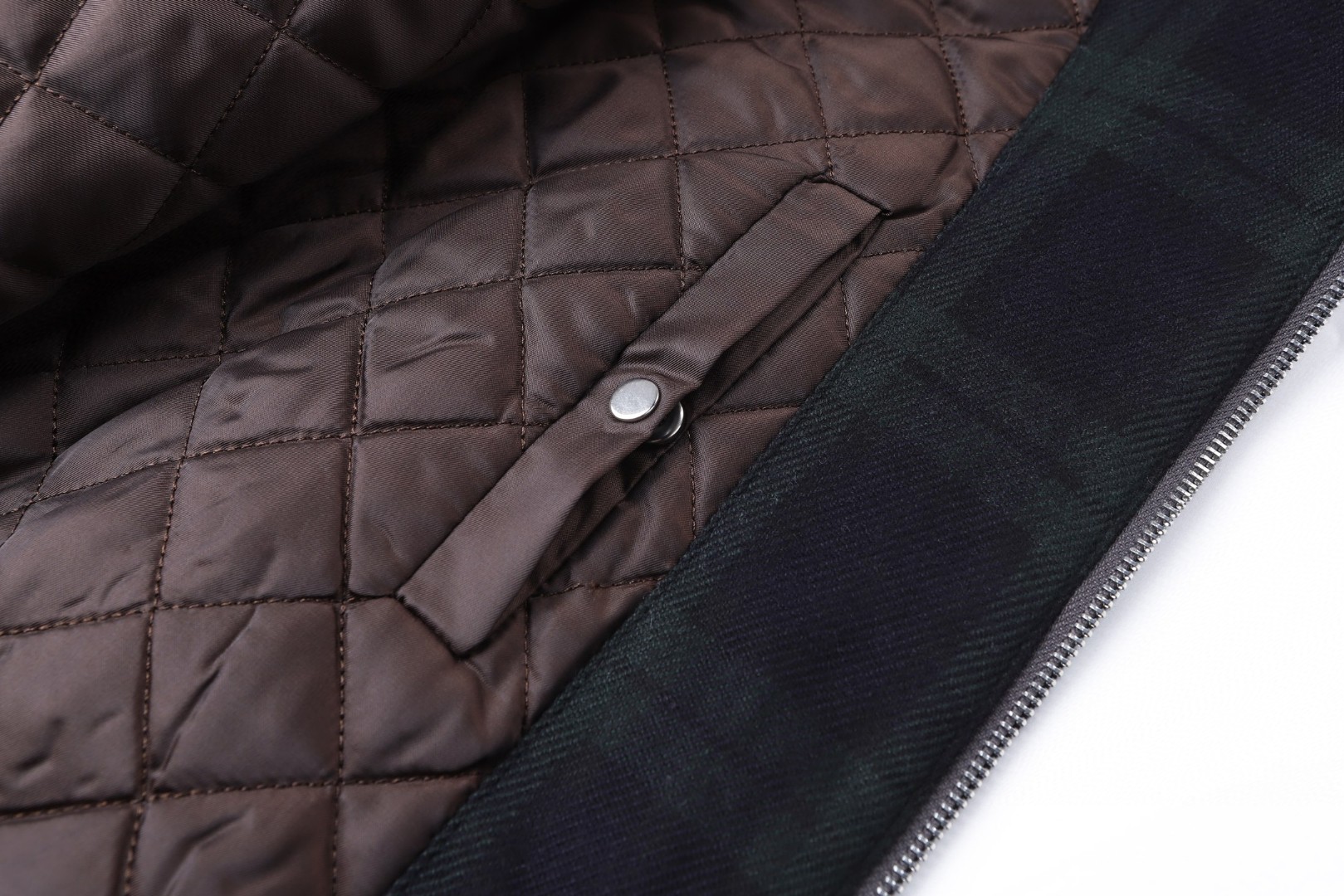 MIU MIU 缪缪 撞色格纹翻领拉链外套 夹克 长袖 C0 ML1328-17V7-F0D3Z-S-OOO