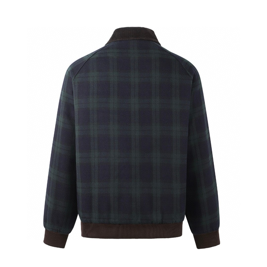 MIU MIU 缪缪 撞色格纹翻领拉链外套 夹克 长袖 C0 ML1328-17V7-F0D3Z-S-OOO