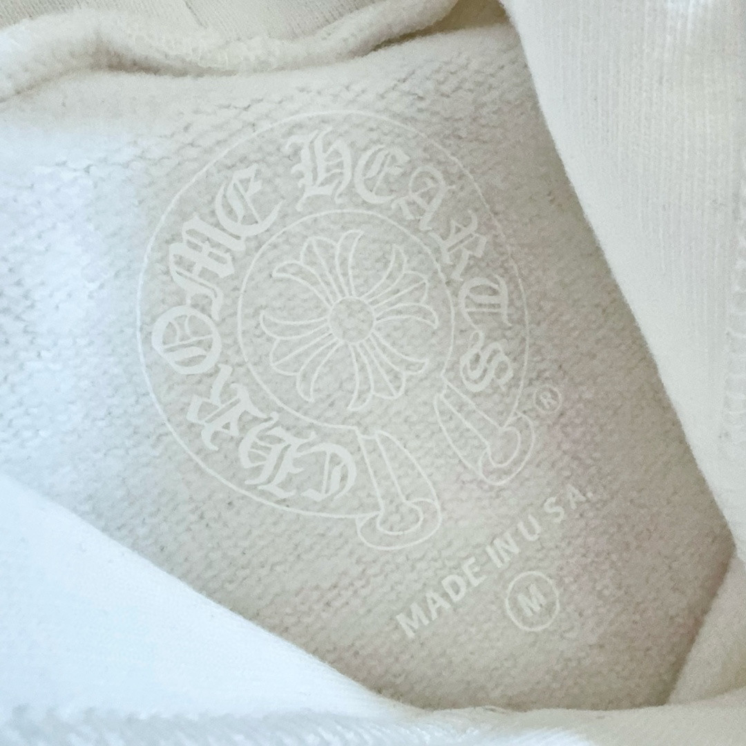 Chrome Hearts 克罗心 后背粉色马蹄连帽卫衣 套头 外套 白色 A5 042-075043