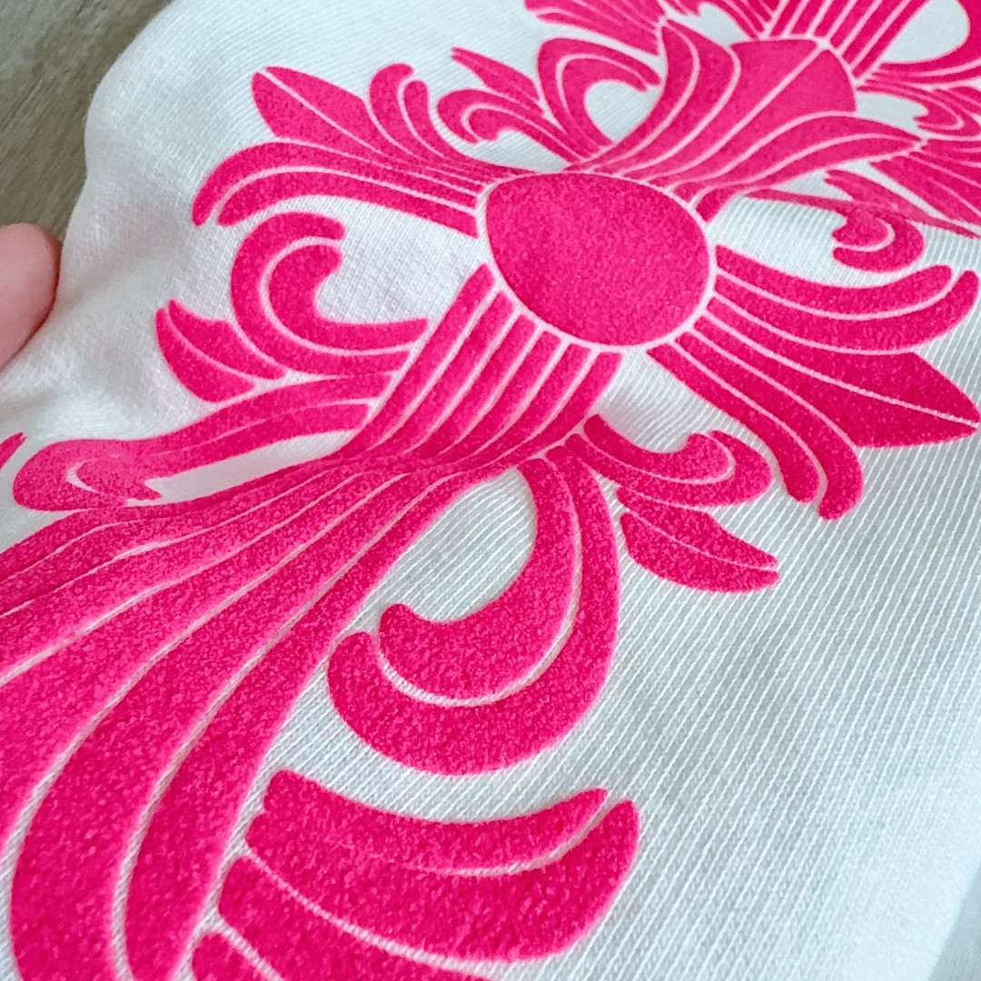 Chrome Hearts 克罗心 后背粉色马蹄连帽卫衣 套头 外套 白色 A5 042-075043