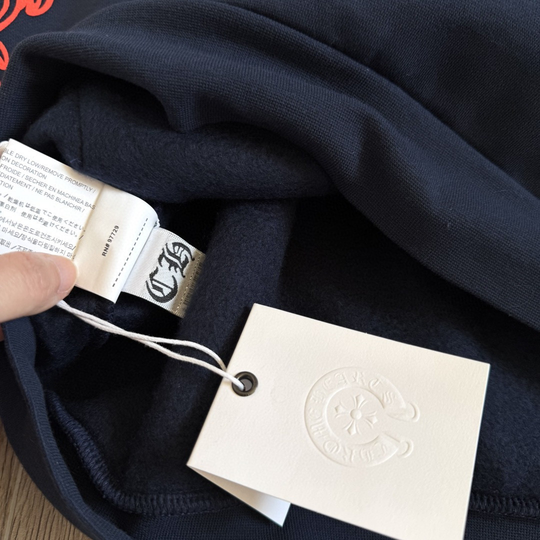 Chrome Hearts 克罗心 马蹄花臂连帽卫衣 套头 外套 藏蓝色 A5 CH-200923