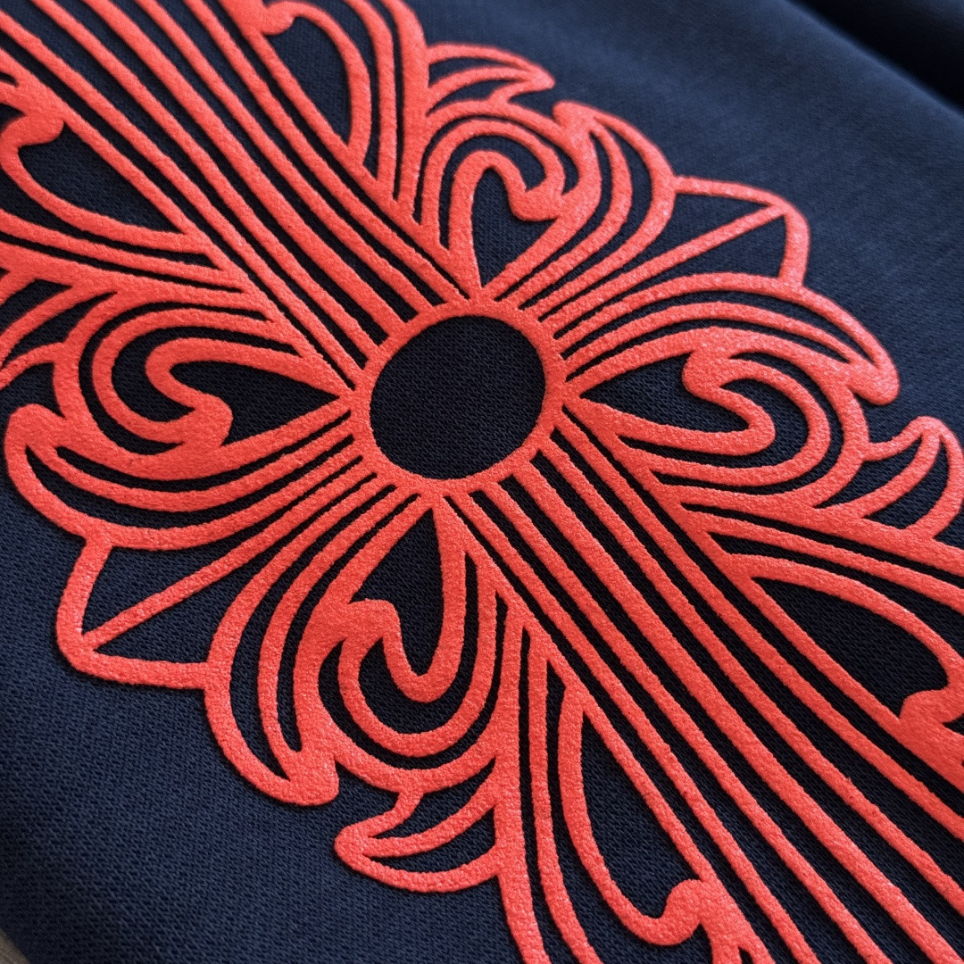 Chrome Hearts 克罗心 马蹄花臂连帽卫衣 套头 外套 藏蓝色 A5 CH-200923