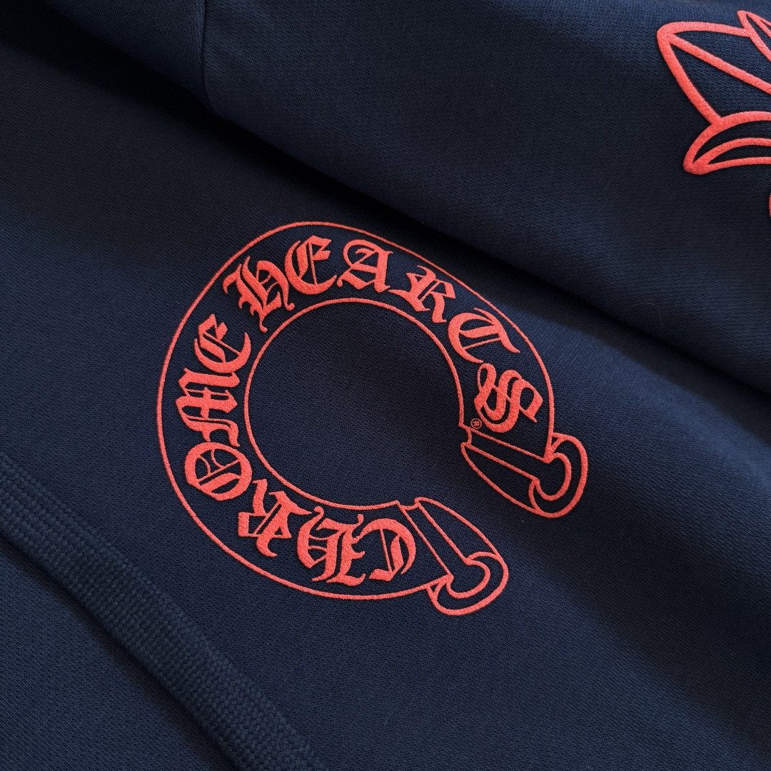 Chrome Hearts 克罗心 马蹄花臂连帽卫衣 套头 外套 藏蓝色 A5 CH-200923