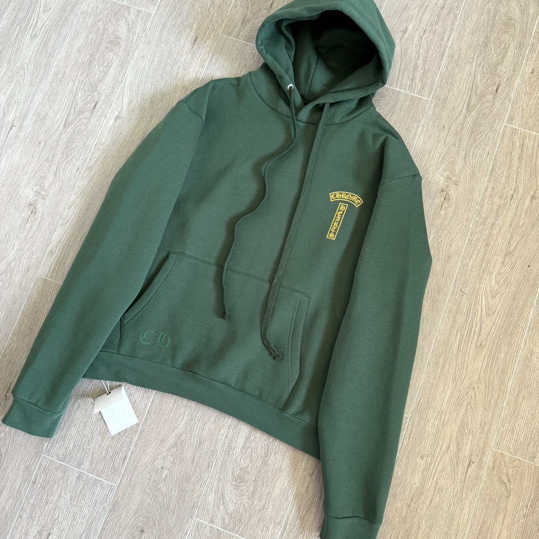 Chrome Hearts 克罗心 限定墨绿色连帽卫衣 套头 外套 绿色 A5 CH-87753220