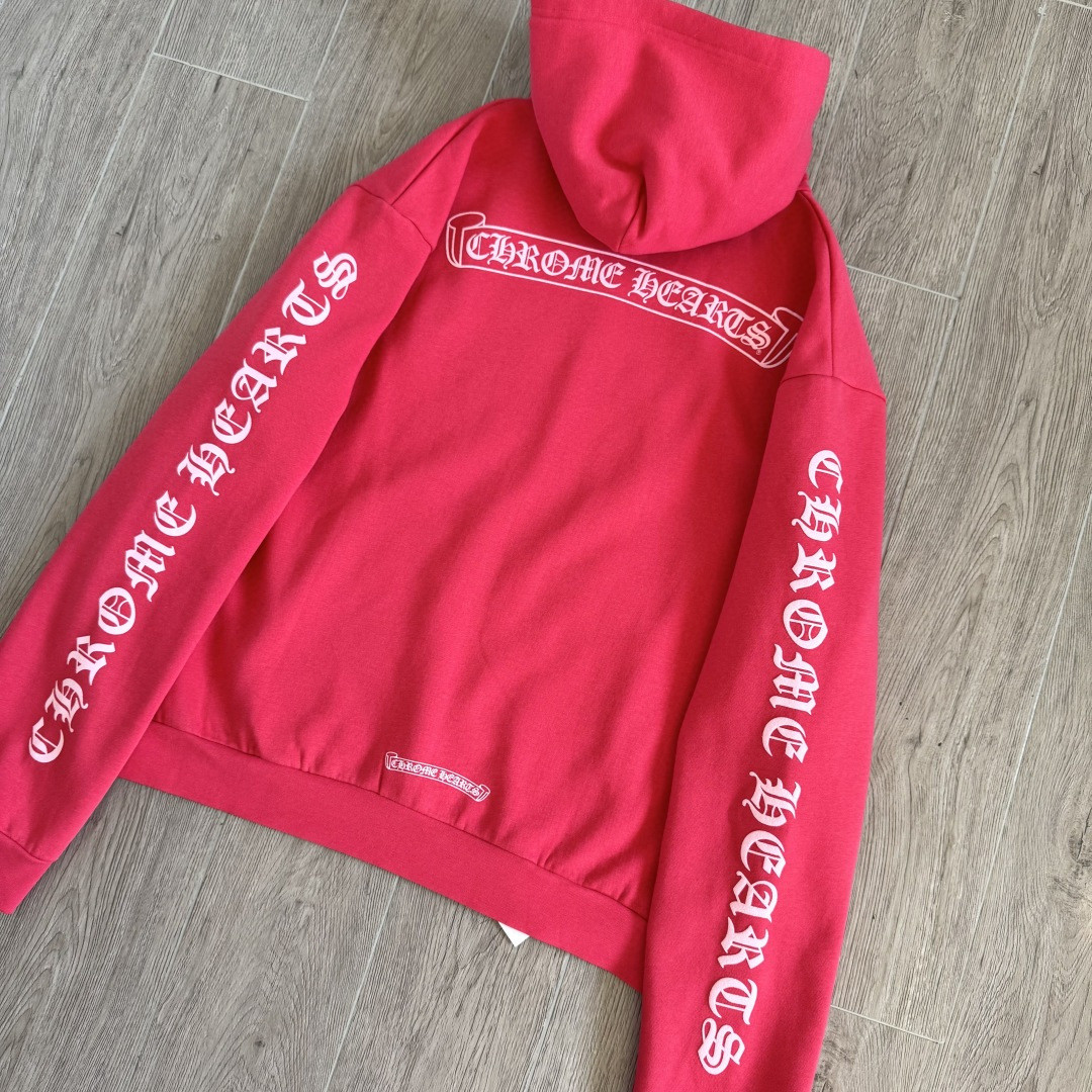 Chrome Hearts 克罗心 西瓜红连帽卫衣 套头 外套 红色 A5 041-032294