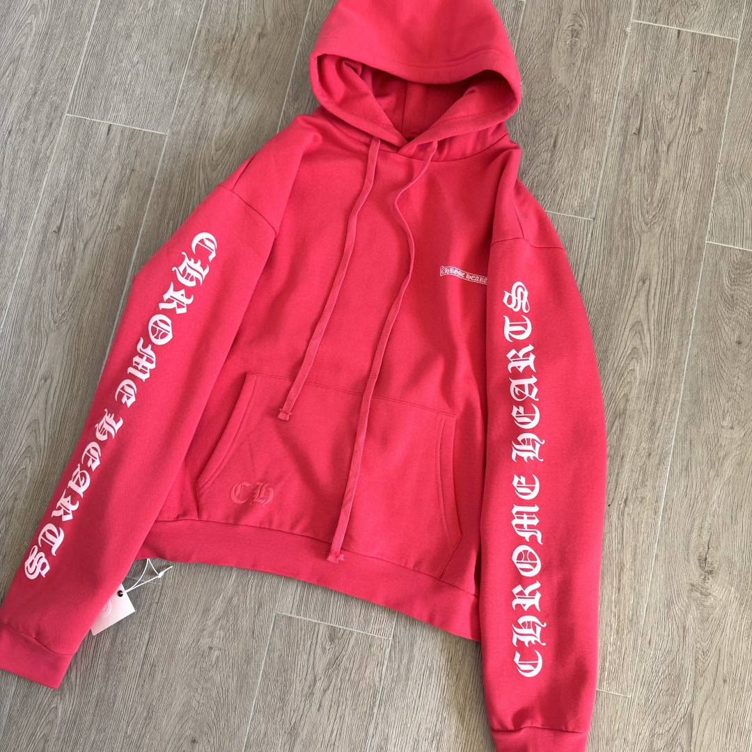 Chrome Hearts 克罗心 西瓜红连帽卫衣 套头 外套 红色 A5 041-032294