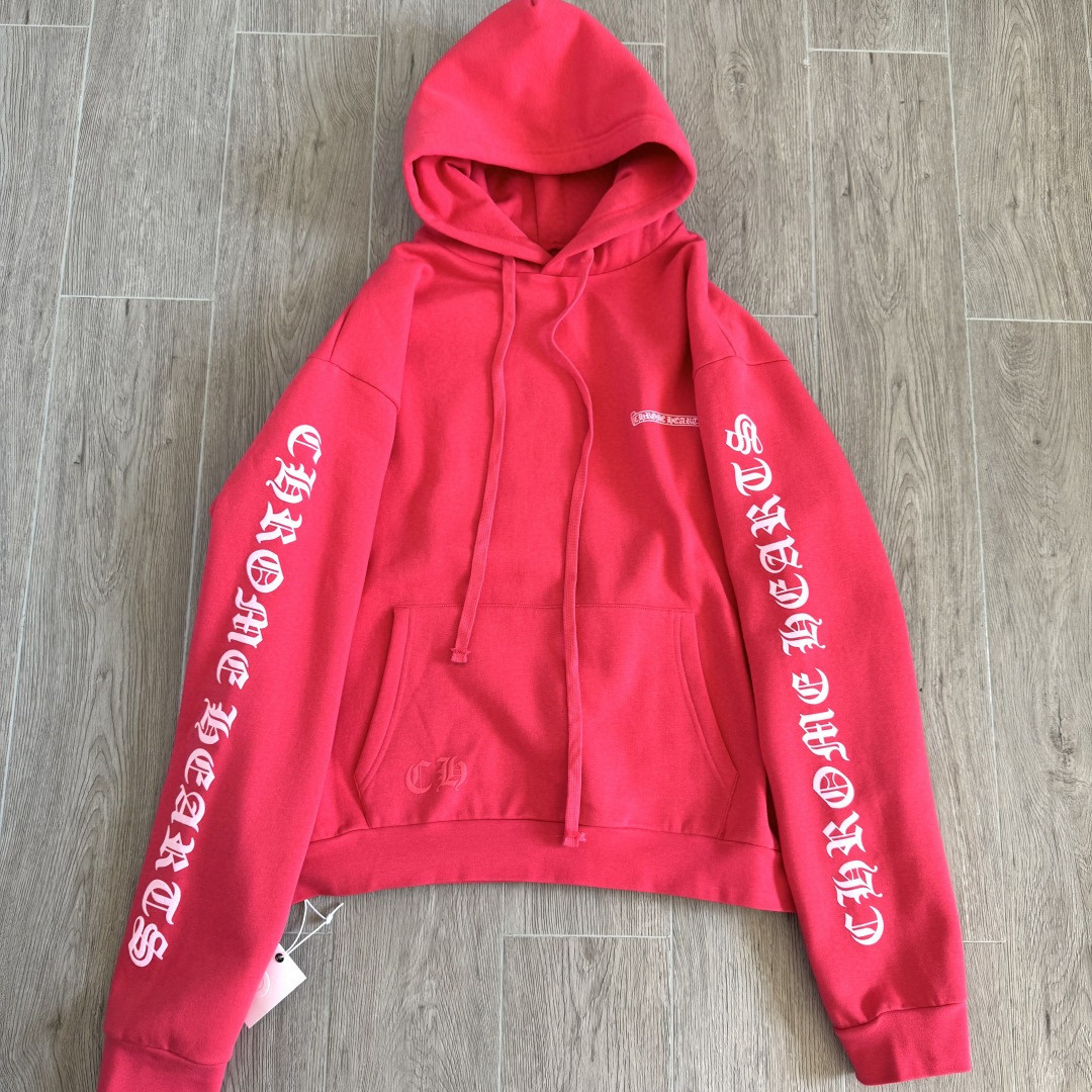Chrome Hearts 克罗心 西瓜红连帽卫衣 套头 外套 红色 A5 041-032294