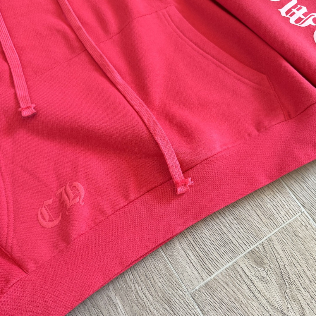 Chrome Hearts 克罗心 西瓜红连帽卫衣 套头 外套 红色 A5 041-032294