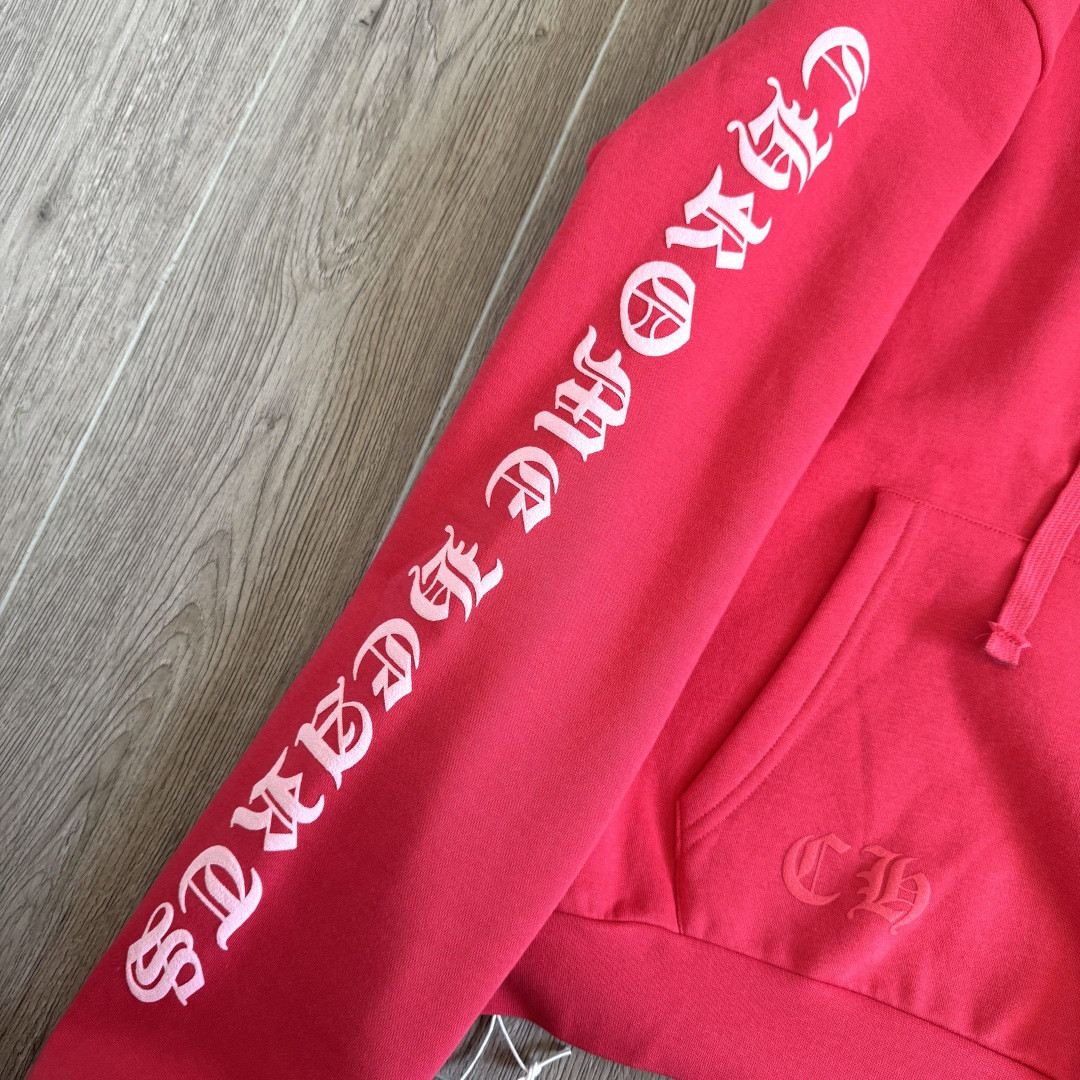 Chrome Hearts 克罗心 西瓜红连帽卫衣 套头 外套 红色 A5 041-032294