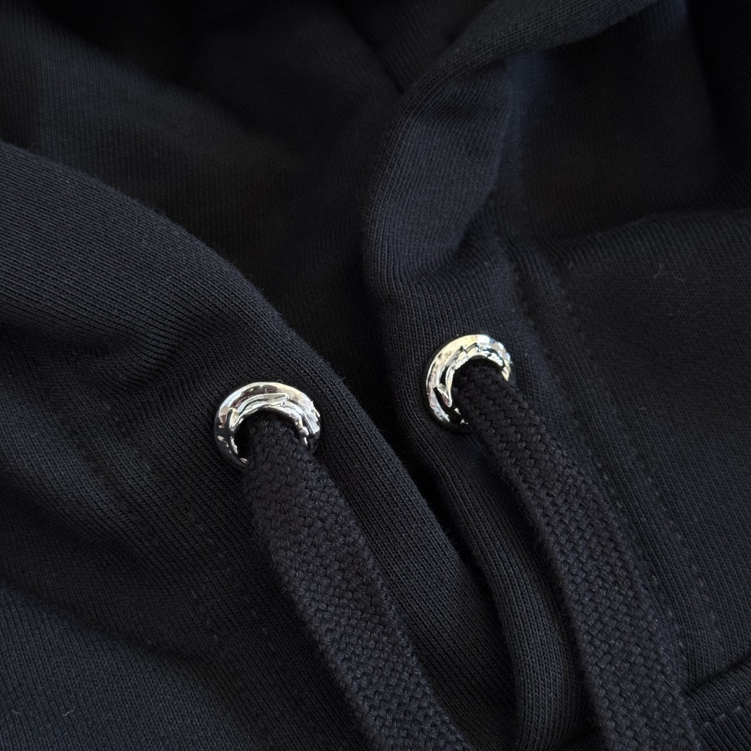 Chrome Hearts 克罗心 马蹄烫银限量logo连帽卫衣 套头 外套 黑色 A5 CH-SANFEN