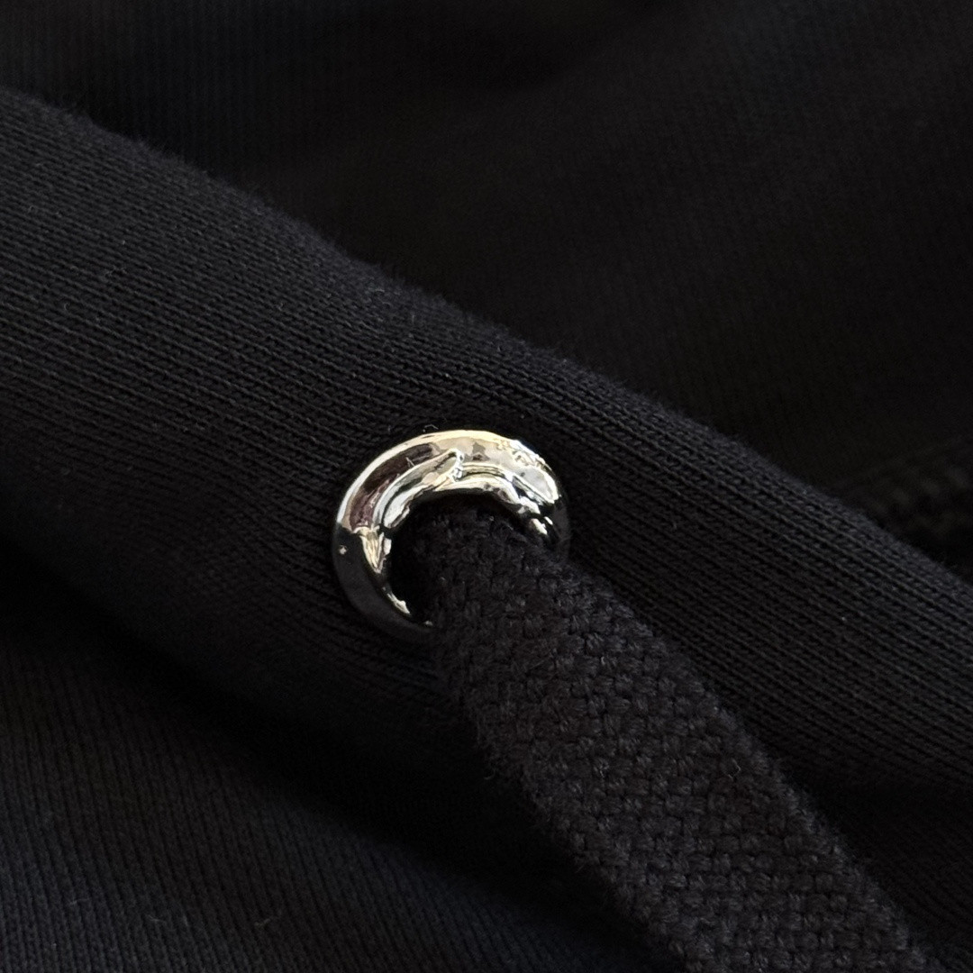 Chrome Hearts 克罗心 马蹄烫银限量logo连帽卫衣 套头 外套 黑色 A5 CH-SANFEN