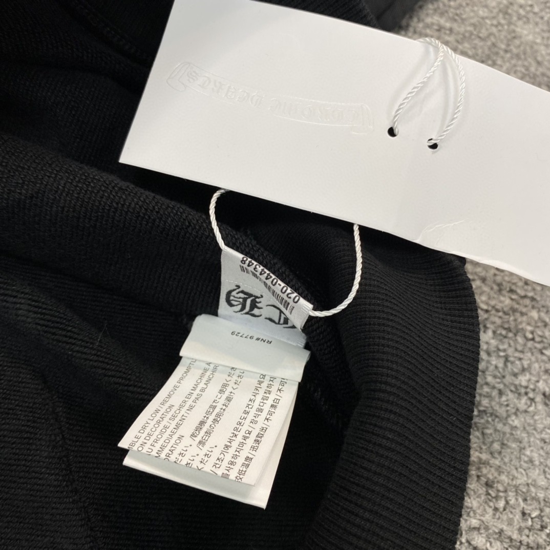 Chrome Hearts 克罗心 十字架梵文连帽卫衣 套头 外套 黑橙 A5 CH-230107