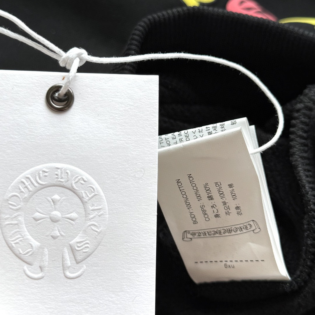 Chrome Hearts 克罗心 彩色十字架梵文拉链卫衣 外套 长袖 黑色 A5 CH-2022100803