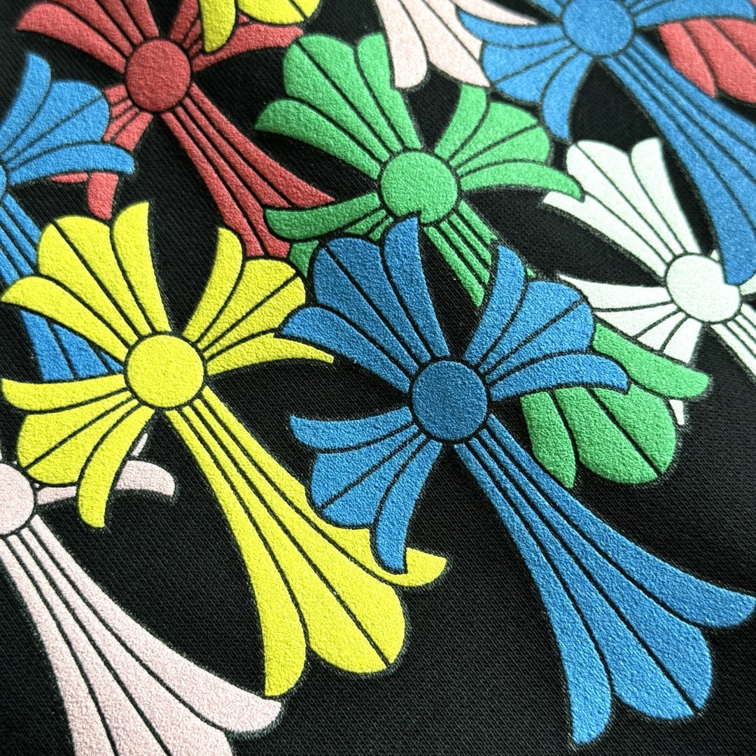 Chrome Hearts 克罗心 彩色十字架梵文拉链卫衣 外套 长袖 黑色 A5 CH-2022100803