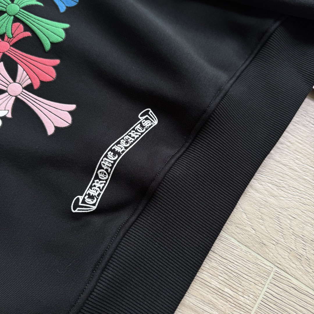 Chrome Hearts 克罗心 彩色十字架梵文拉链卫衣 外套 长袖 黑色 A5 CH-2022100803