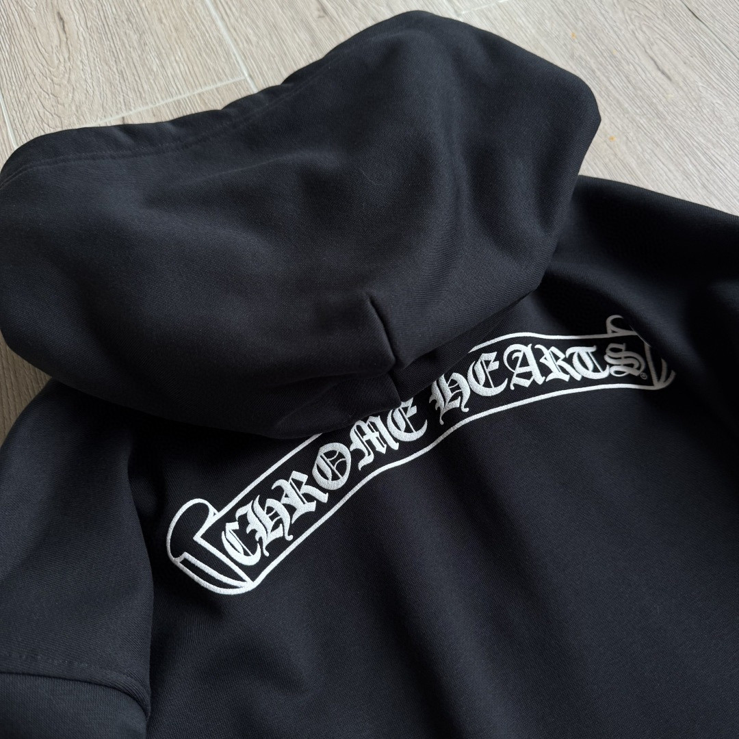 Chrome Hearts 克罗心 彩色十字架梵文拉链卫衣 外套 长袖 黑色 A5 CH-2022100803
