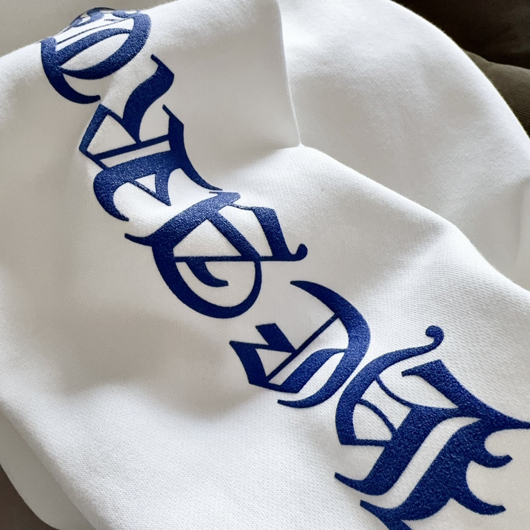 Chrome Hearts 克罗心 蓝色梵文字母logo拉链卫衣 外套 长袖 白蓝 A5 038-030652