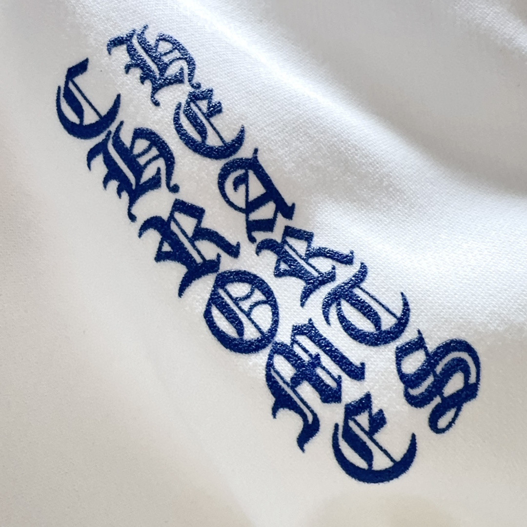 Chrome Hearts 克罗心 蓝色梵文字母logo拉链卫衣 外套 长袖 白蓝 A5 038-030652