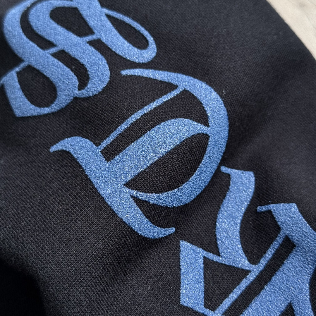 Chrome Hearts 克罗心 蓝色梵文字母logo拉链卫衣 外套 长袖 黑蓝 A5 CH-04533475