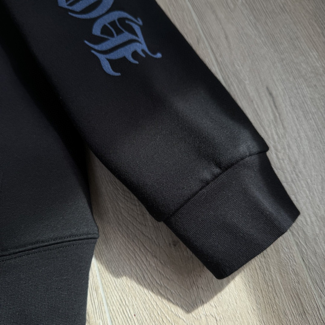 Chrome Hearts 克罗心 蓝色梵文字母logo拉链卫衣 外套 长袖 黑蓝 A5 CH-04533475