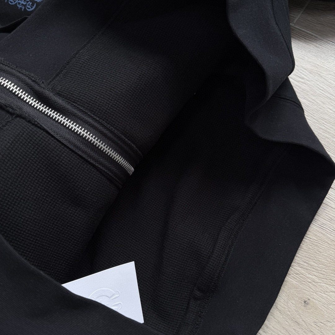 Chrome Hearts 克罗心 蓝色梵文字母logo拉链卫衣 外套 长袖 黑蓝 A5 CH-04533475